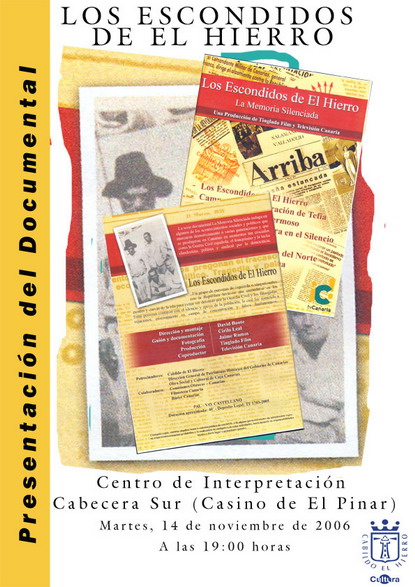 Cartel de presentación del documental Los Escondidos de El Hierro.